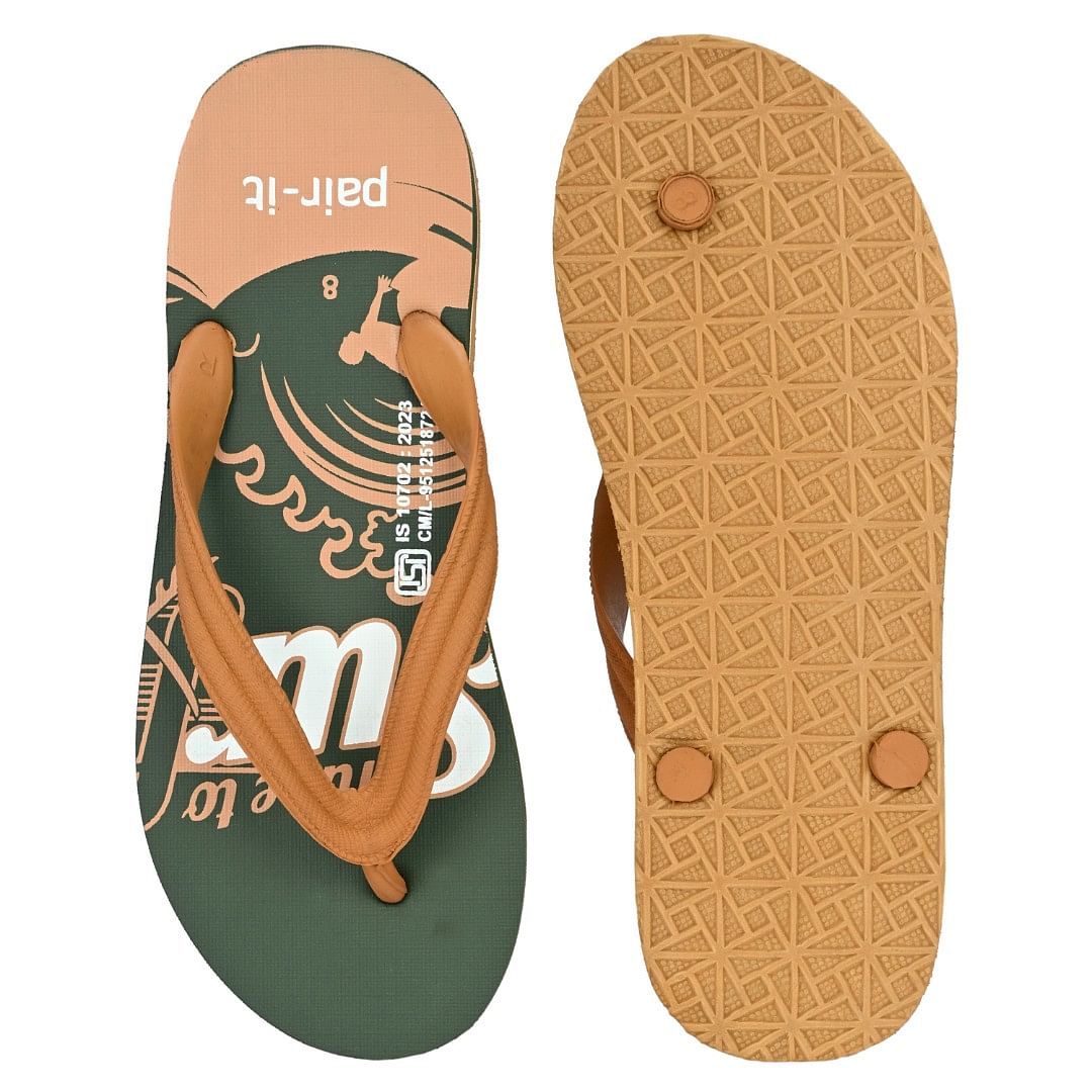 Pair-it RX Men FLIPFLOP021 Olive/Tan