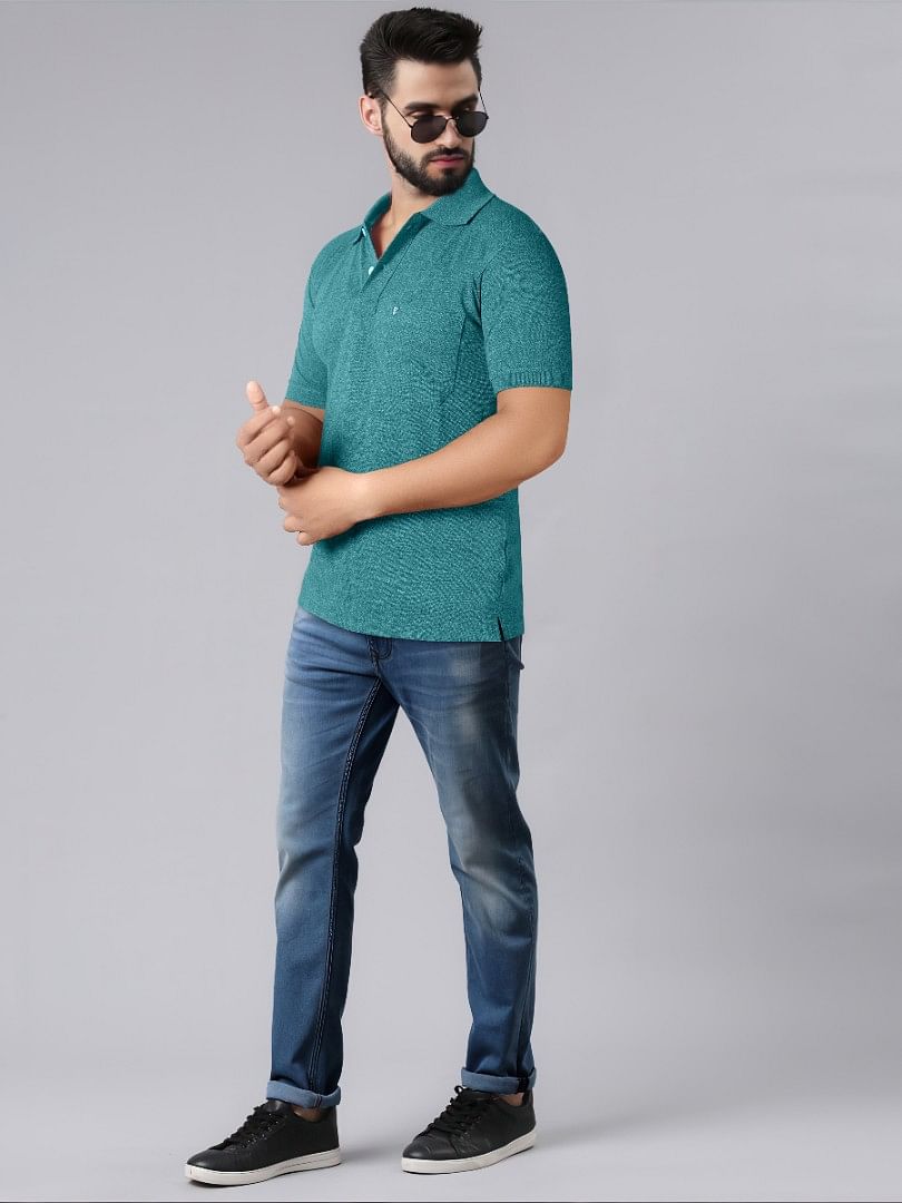 Authenzaa Men Polo T-Shirt BKPT001 Blue 