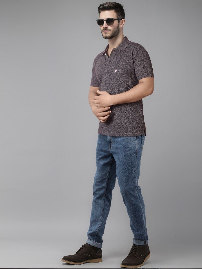 Authenzaa Men Polo T-Shirt BKPT001 Charcoal