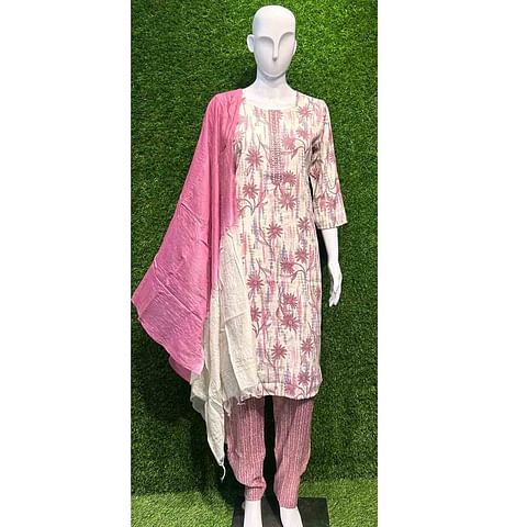 Authenzaa Women Kurti 3PC Set ATKS005 Purple