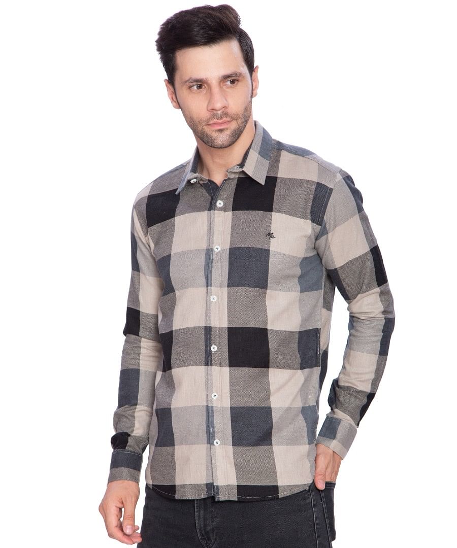 Authenzaa Men Casual Shirt SFCS010 Brown 