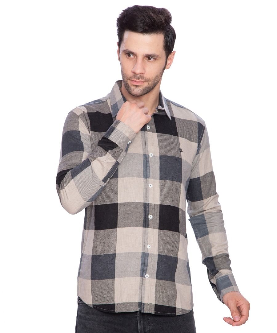 Authenzaa Men Casual Shirt SFCS010 Brown 