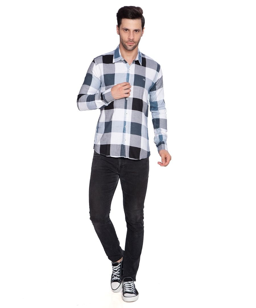 Authenzaa Men Casual Shirt SFCS010 Sky 