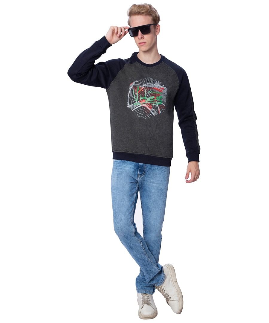 Authenzaa Men Sweatshirts SHMS003 Navy 