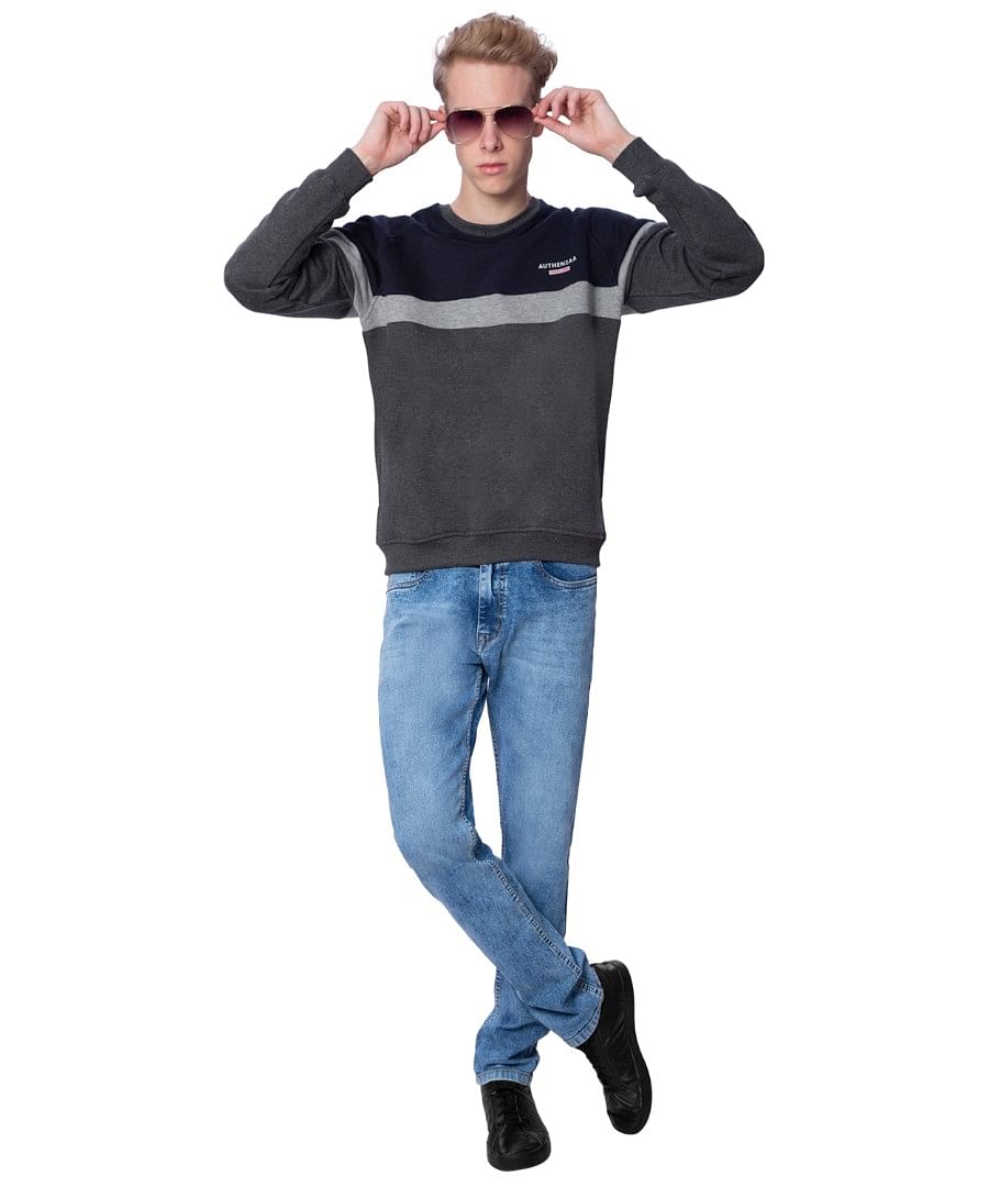 Authenzaa Men Sweatshirts SHMS003 Navy 2 