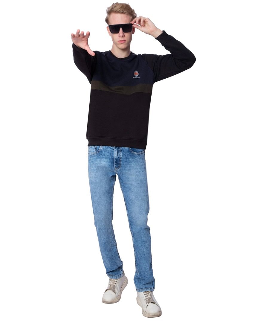 Authenzaa Men Sweatshirts SHMS002 Black  