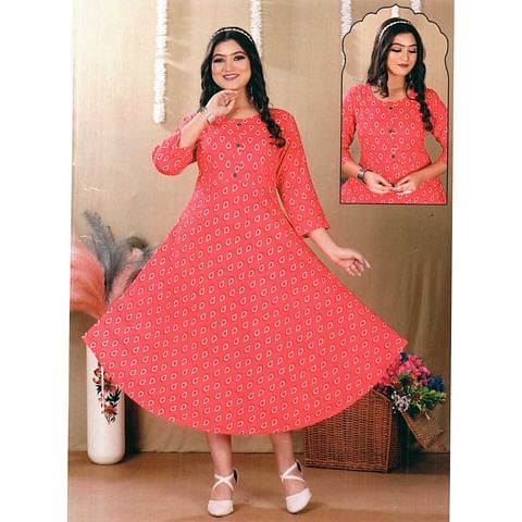 Authenzaa Women Kurti ATKT032 Carrot