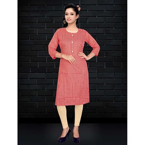 Authenzaa Women Kurti SDKT003 Orange 