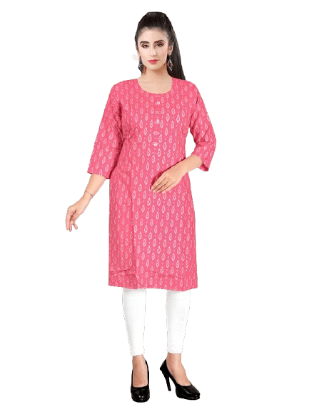 Authenzaa Women Kurti SDKT006 Pink 
