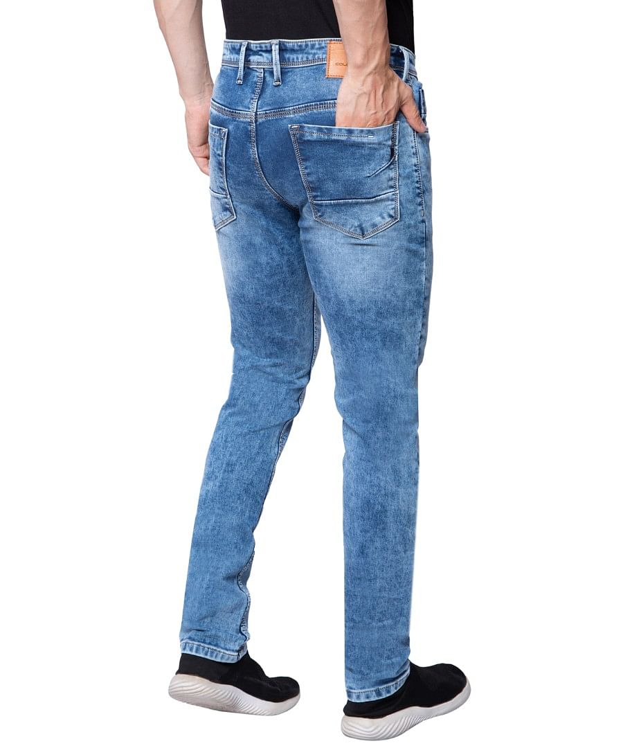 Authenzaa Men Denim Jeans SFDJ005, Sky Blue