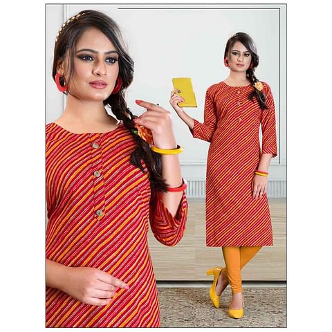 Authenzaa Women Kurti LPKT001 Multi 