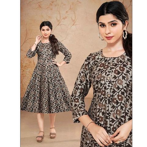 Authenzaa Women Kurti LPKT002 Cream 