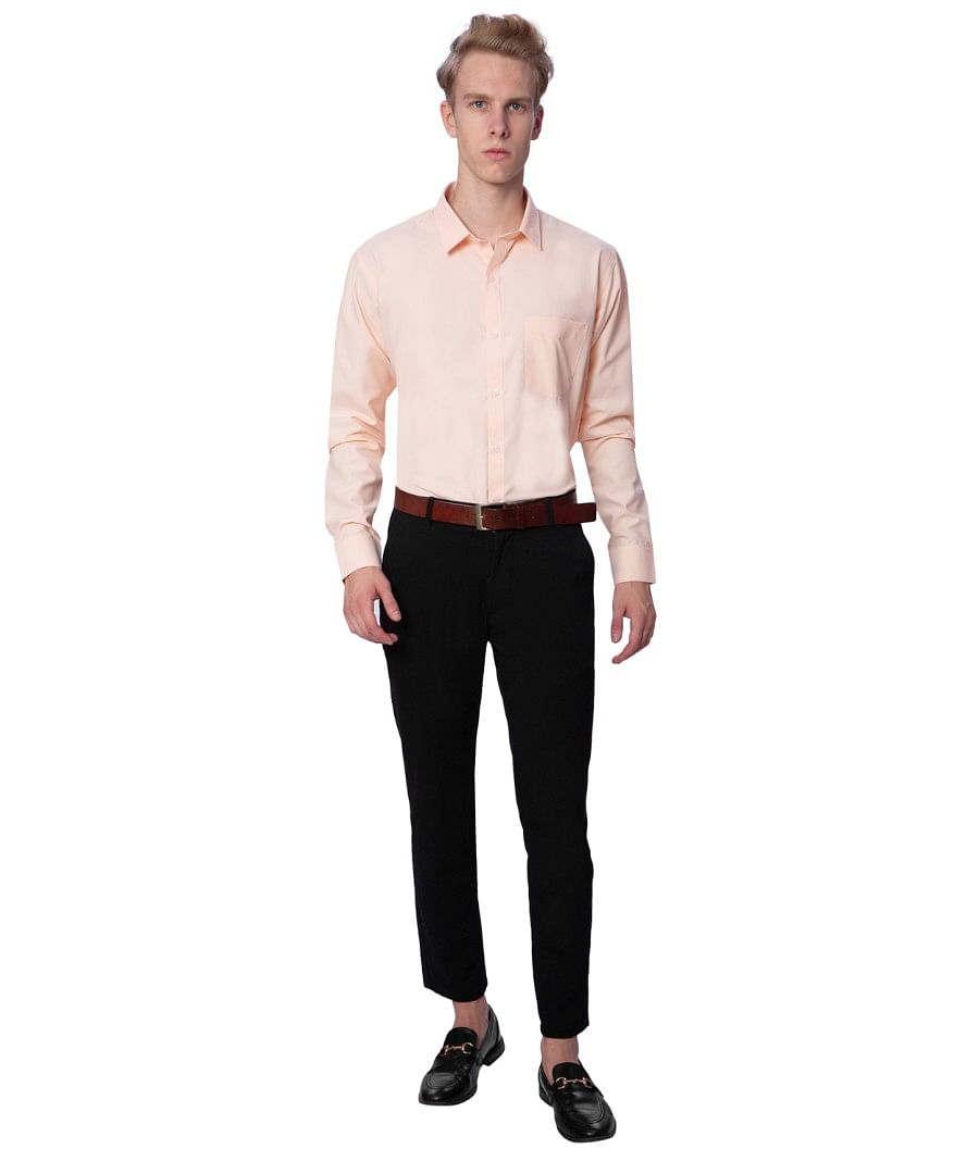 Authenzaa Men Formal shirt ESFS003 Peach 