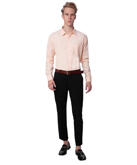 Authenzaa Men Formal shirt ESFS003 Peach 