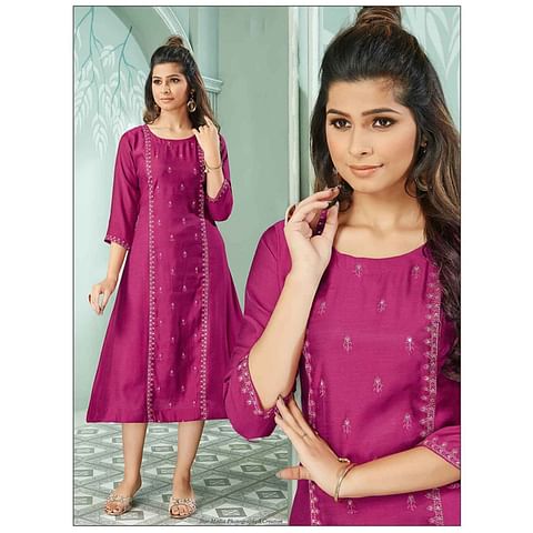 Authenzaa Women Kurti LPKT006 Orange