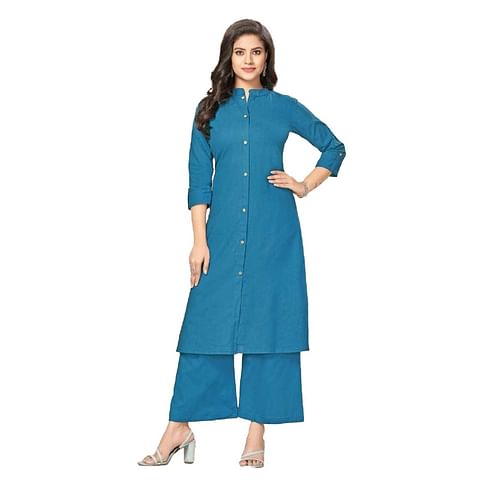 Authenzaa Women Kurti 3PC Set MGKS008 Blue
