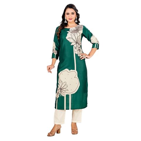 Authenzaa Women Kurti MGKT004 Green 