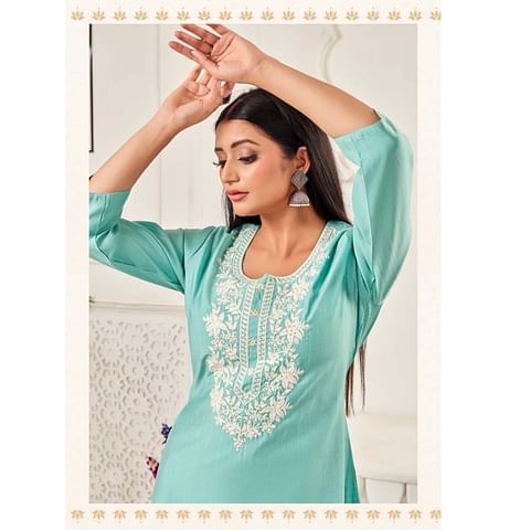 Authenzaa Women Kurti AFKT021 Green 