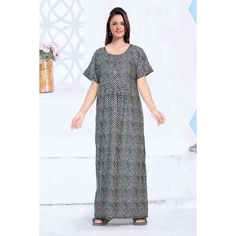 Authenzaa Women Nighty SMWN019 Black  