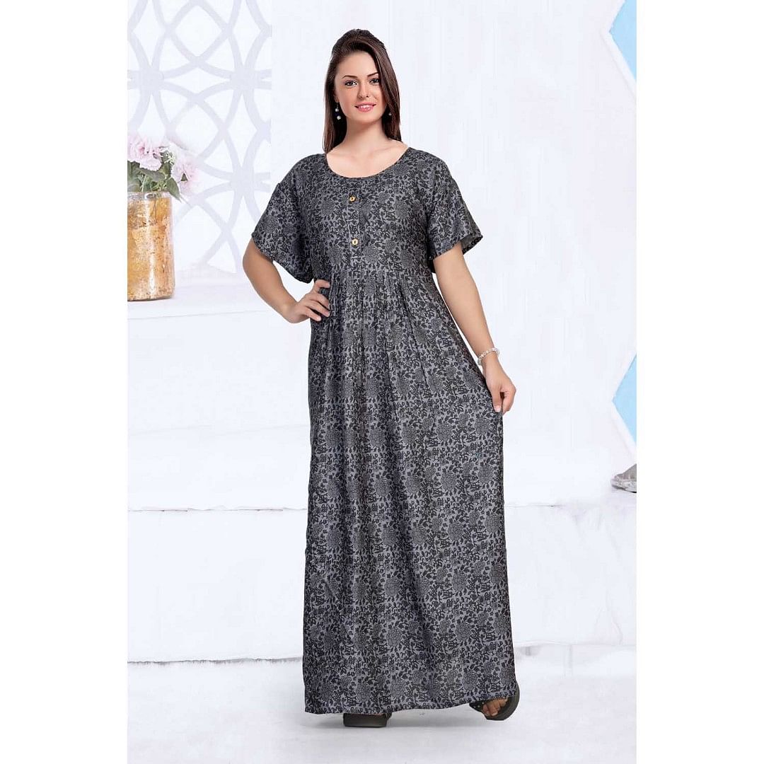 Authenzaa Women Nighty SMWN021 Grey 