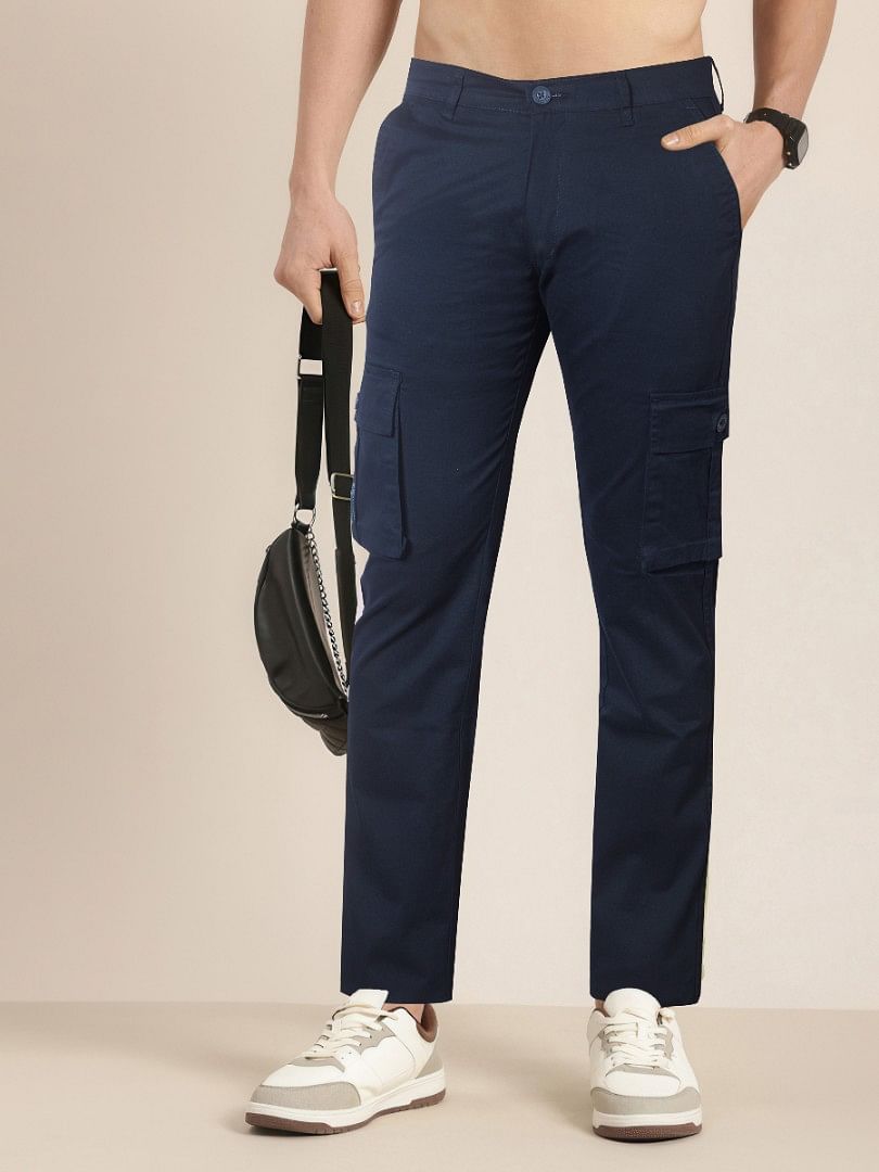 Authenzaa Men Cargo Pant 4SCP004 Blue 
