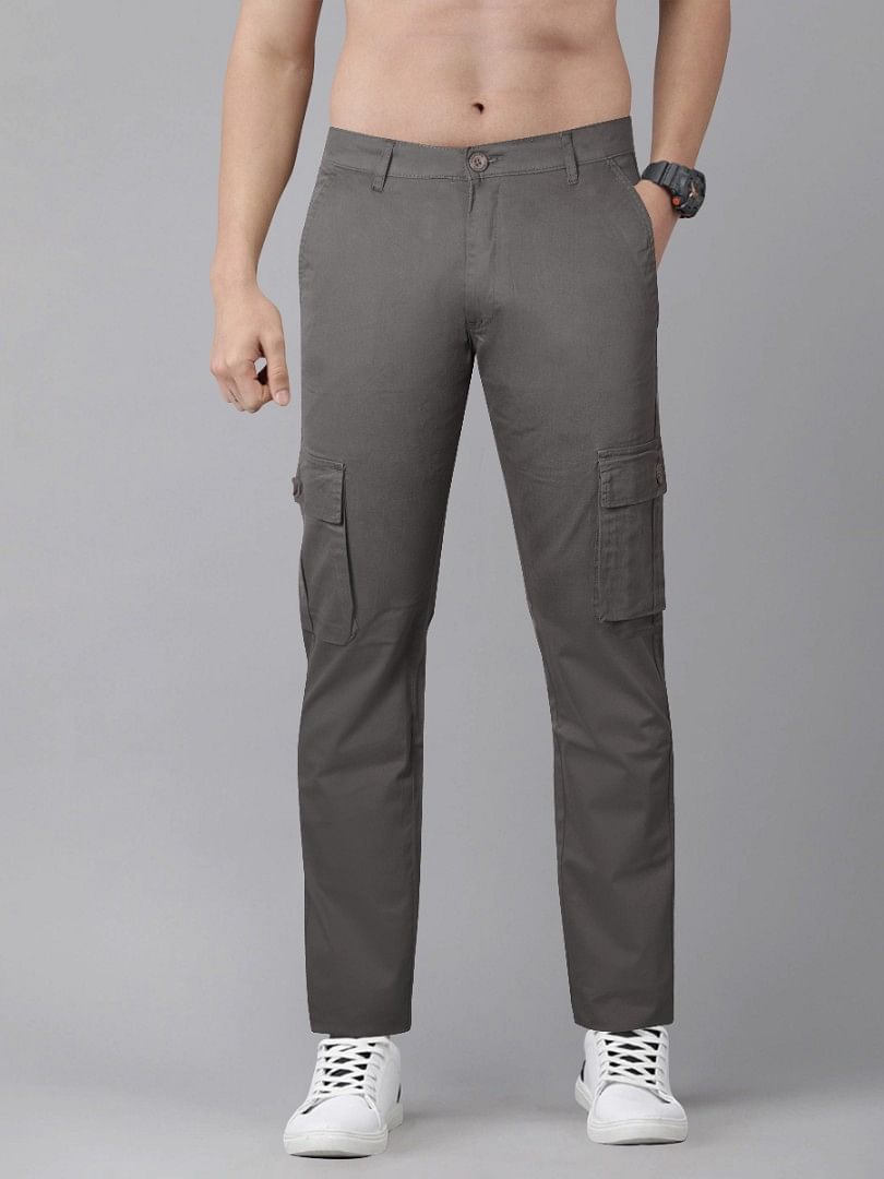 Authenzaa Men Cargo Pant 4SCP004 Dark Grey 