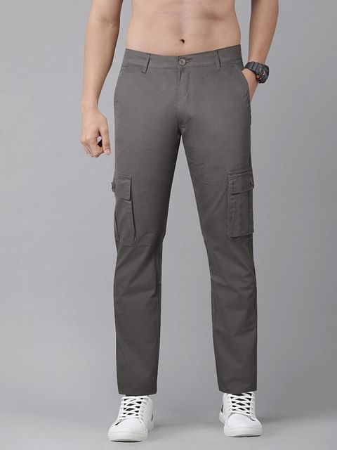 Authenzaa Men Cargo Pant 4SCP004 Dark Grey 
