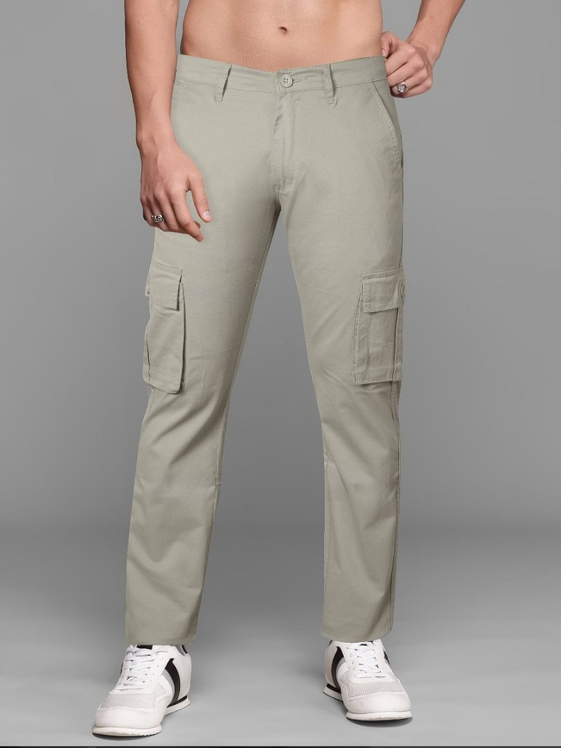 Authenzaa Men Cargo Pant 4SCP004 Light Grey 