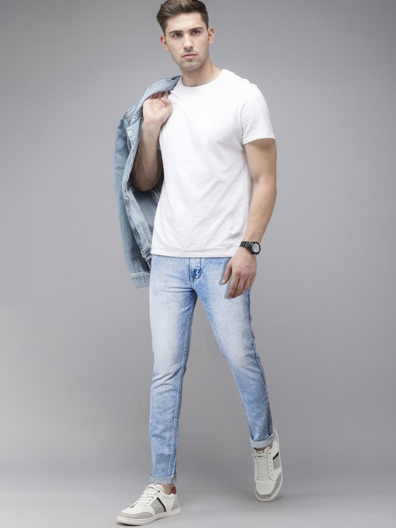 Authenzaa Men Denim Jeans SFDJ017 Light Blue 