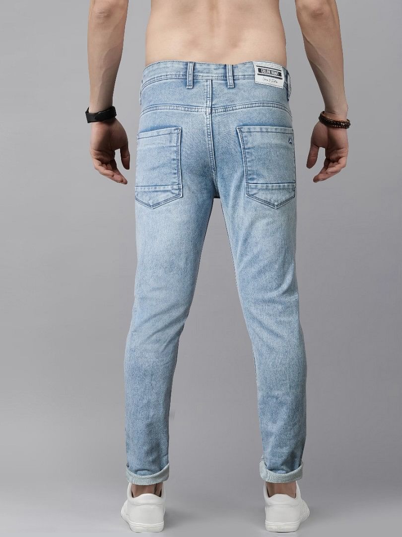 Authenzaa Men Denim Jeans SFDJ018 Light Blue 