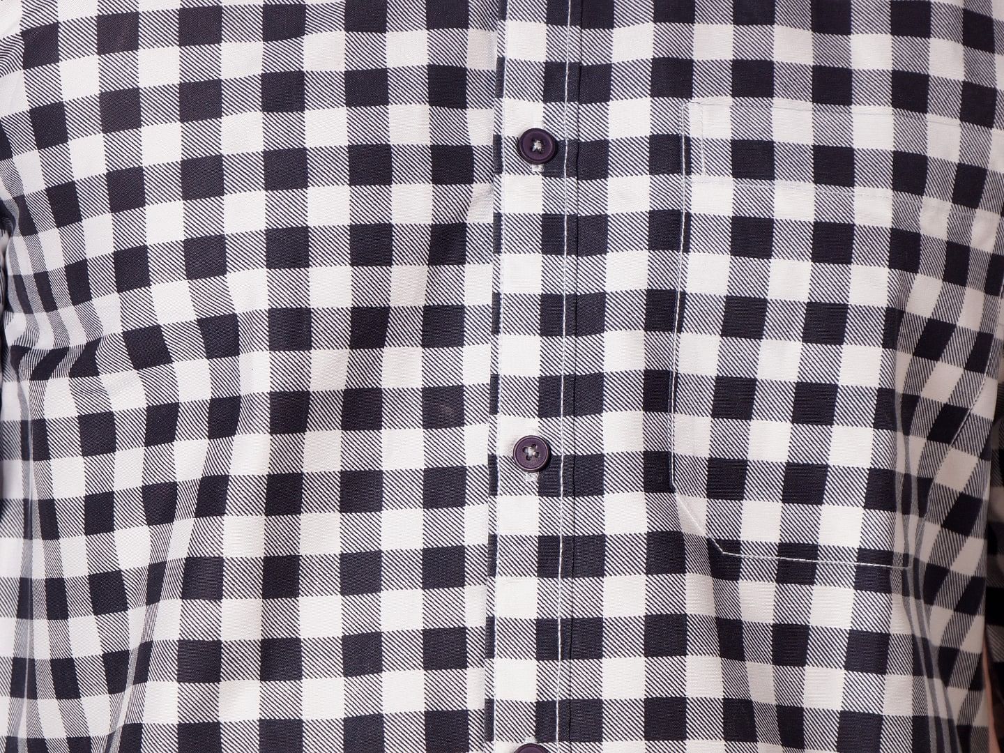 Authenzaa Men Casual Shirt SFCS017 Black Checks 