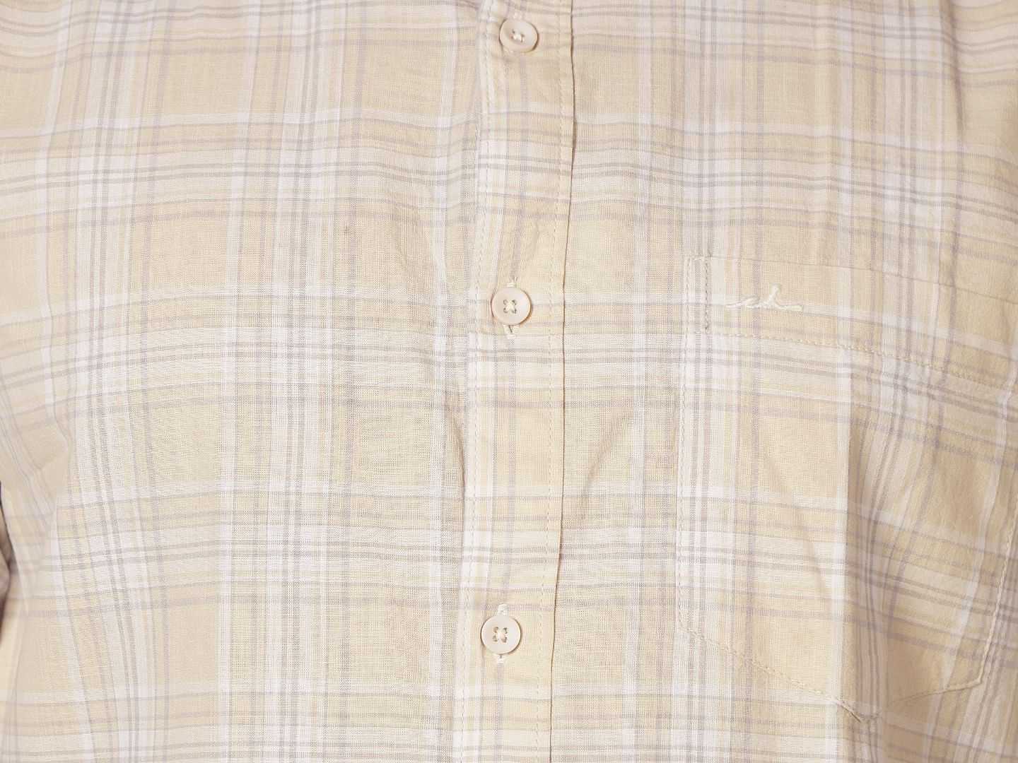 Authenzaa Men Casual Shirt SFCS020 Yellow Checks 