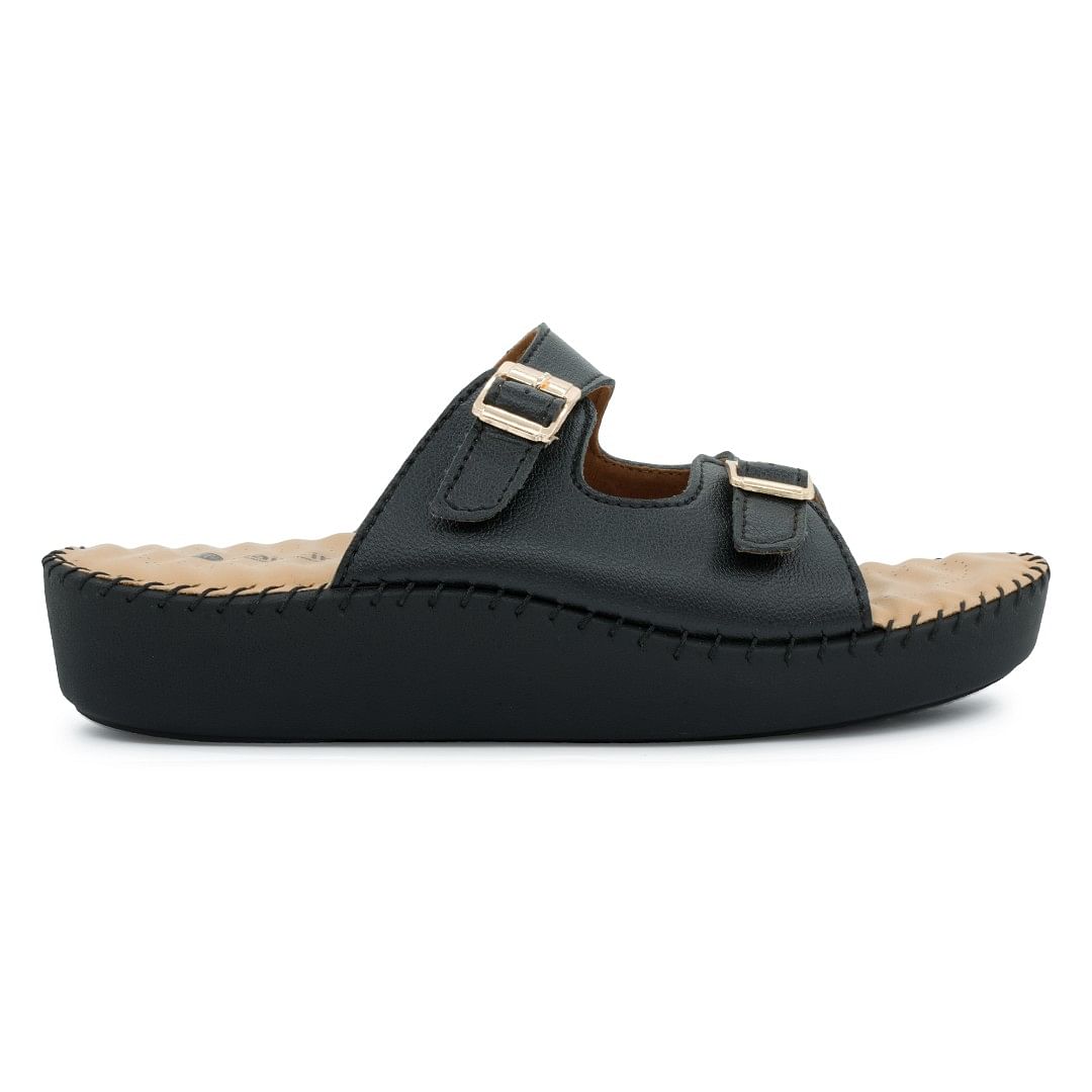 Pair-it Wmn-LZ-DR-Slipper-110 Black