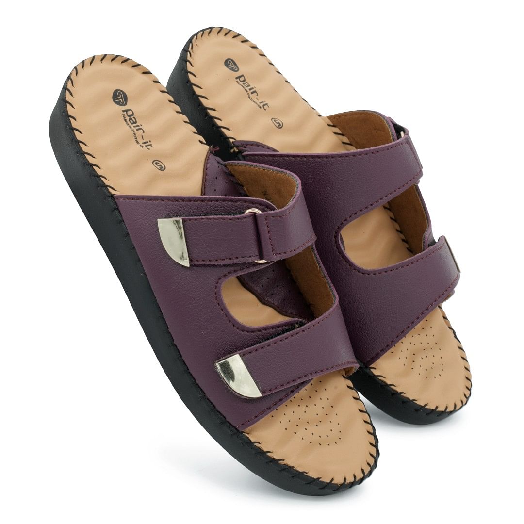 Pair-it Wmn-LZ-DR-Slipper-111 Maroon