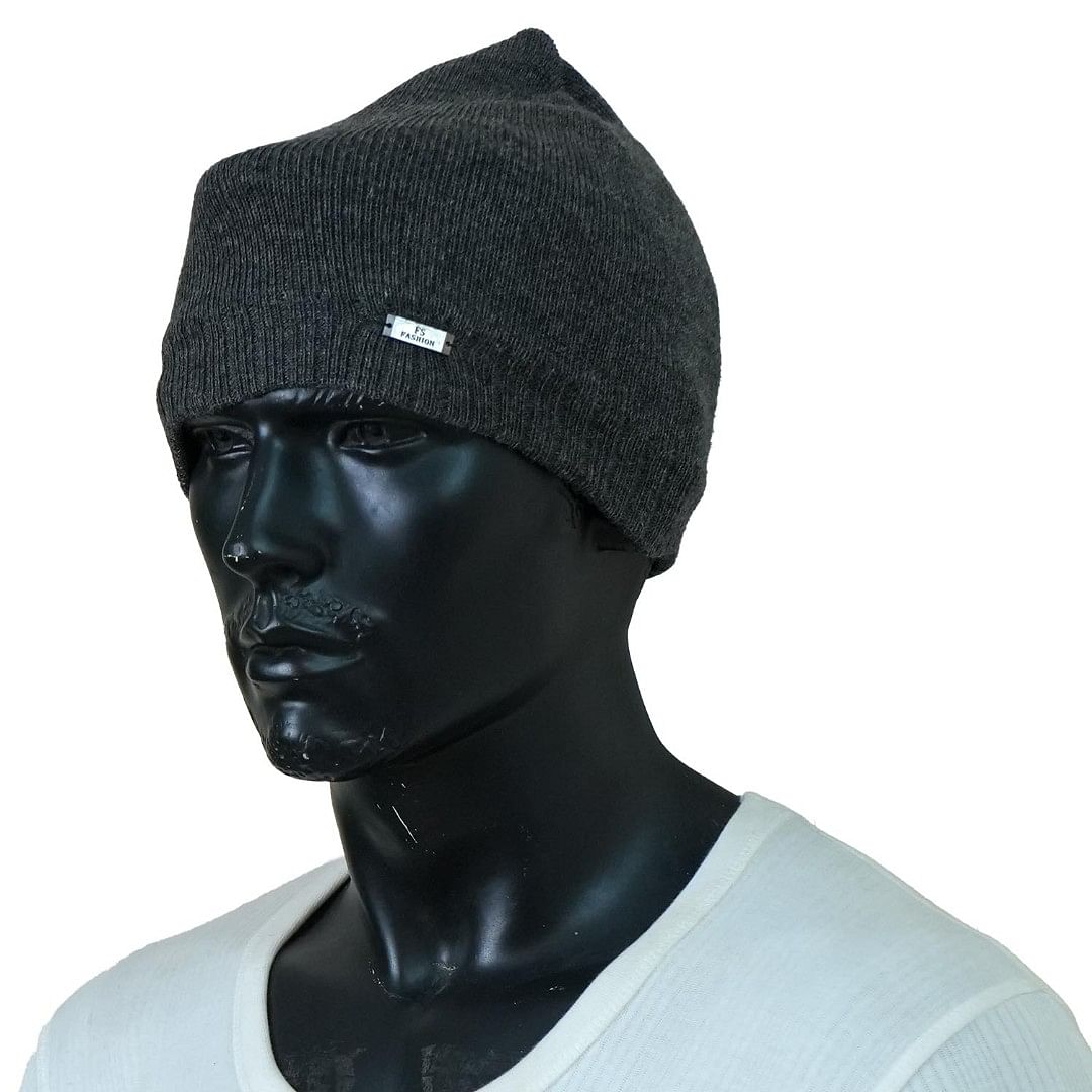 Authenzaa Men Winter Cap SCHWC005 Charcoal 