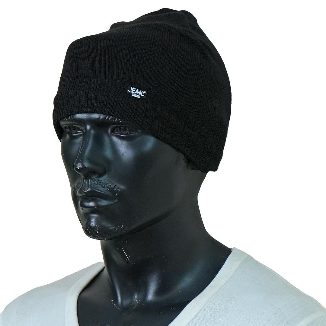 Authenzaa Men Winter Cap SCHWC005 Black  