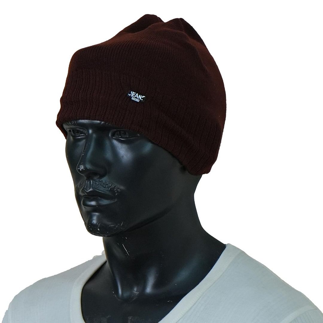 Authenzaa Men Winter Cap SCHWC005 Dark Brown 