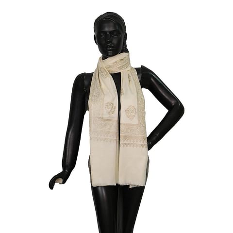 Authenzaa Women Winter Shawl 0003 White