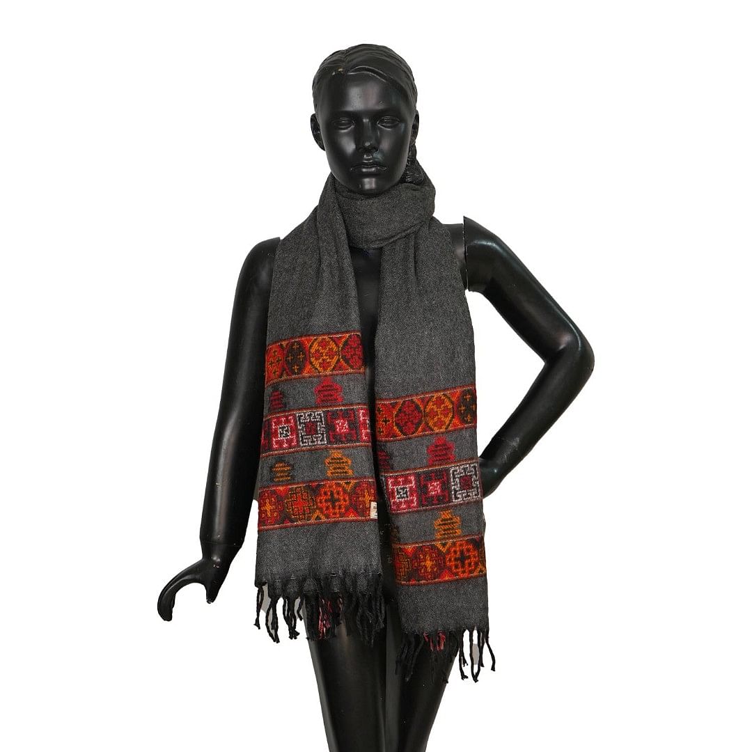Authenzaa Women Winter Shawl 0009 Grey