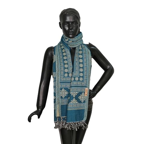 Authenzaa Women Winter Shawl 0042 Sea Blue