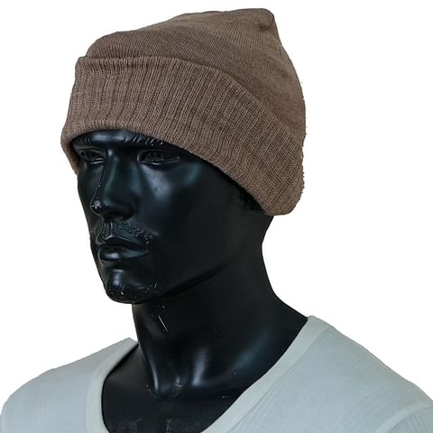 Authenzaa Men Winter Cap SCHWC004 Walnut Cream 