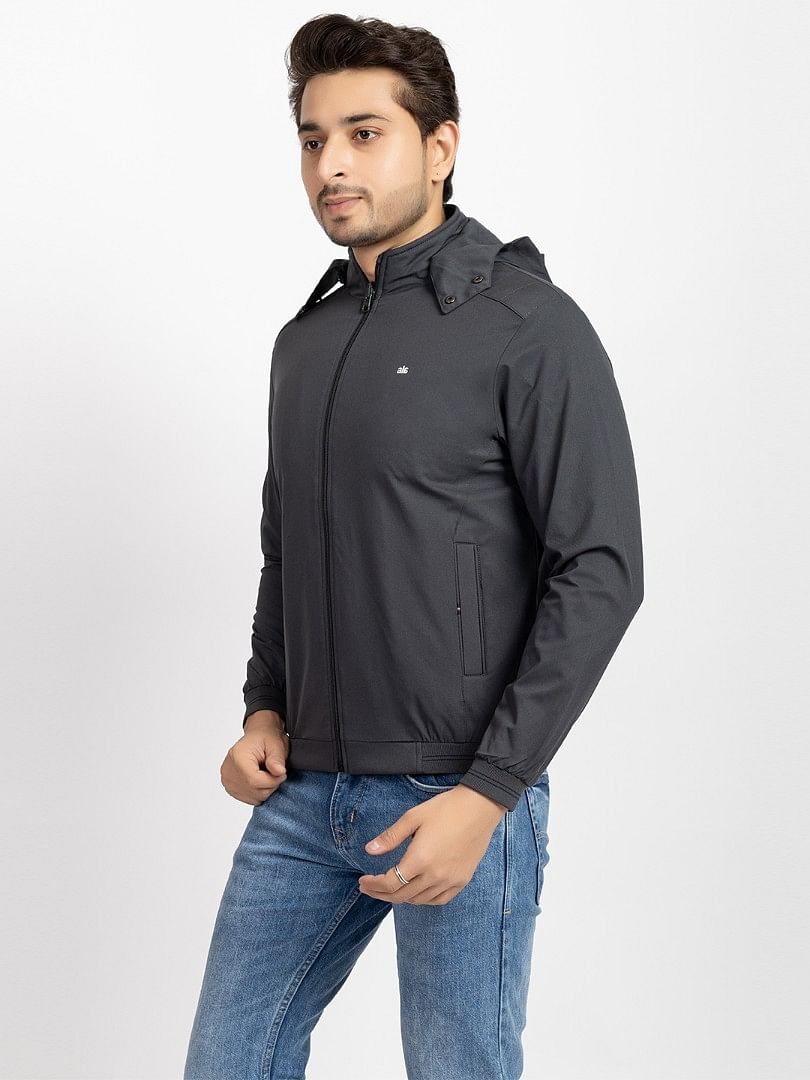 Men Light Weight Winter Jacket MILJ021 Dark Grey