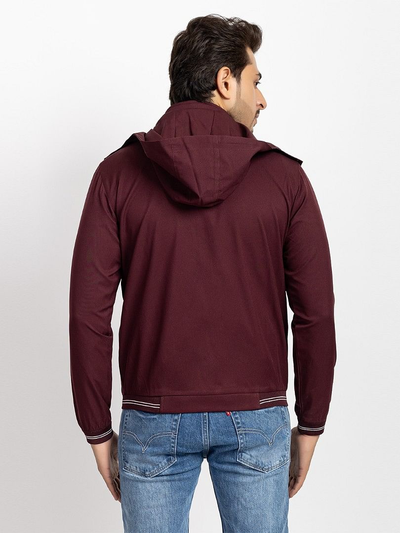 Men Light Weight Winter Jacket MILJ021 Wine