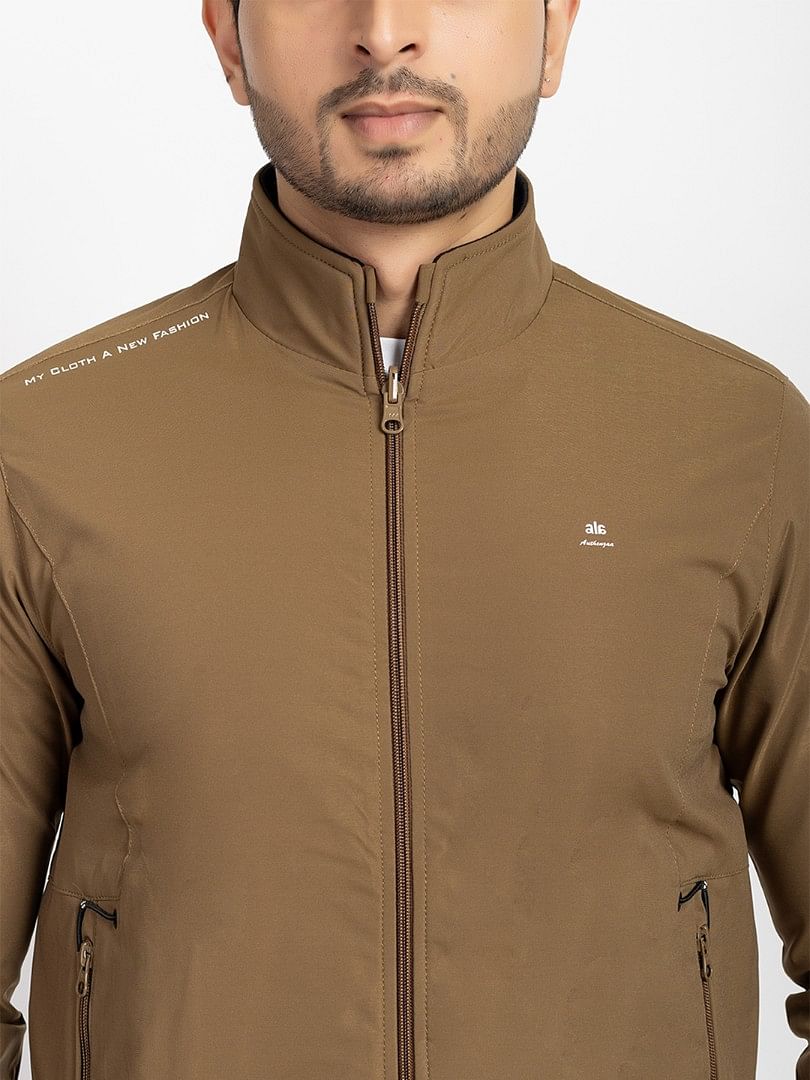 Men Light Weight Winter Jacket MILJ020 Dark Mouse