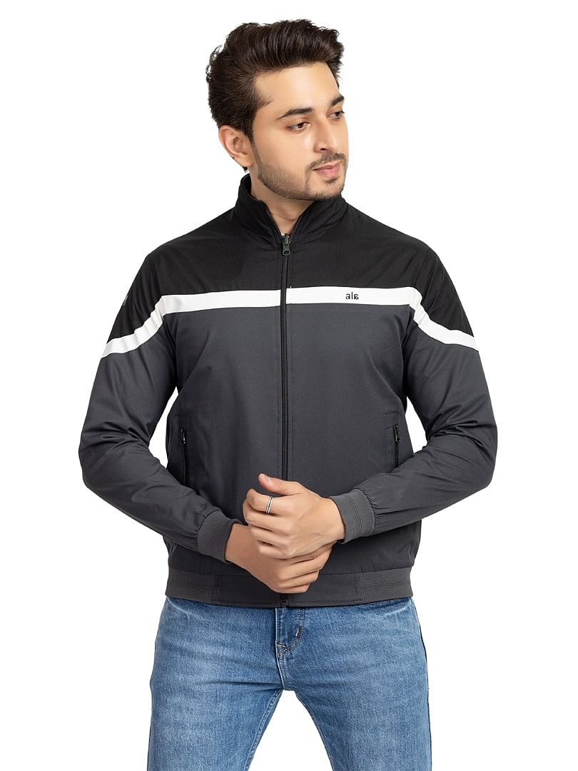 Men Light Weight Winter Jacket MILJ019 Dark Grey