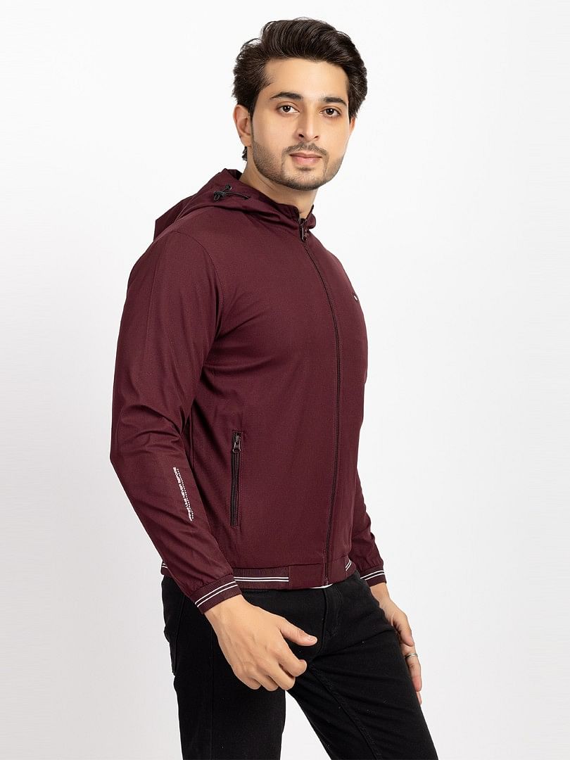 Men Light Weight Winter Jacket MILJ018 Wine