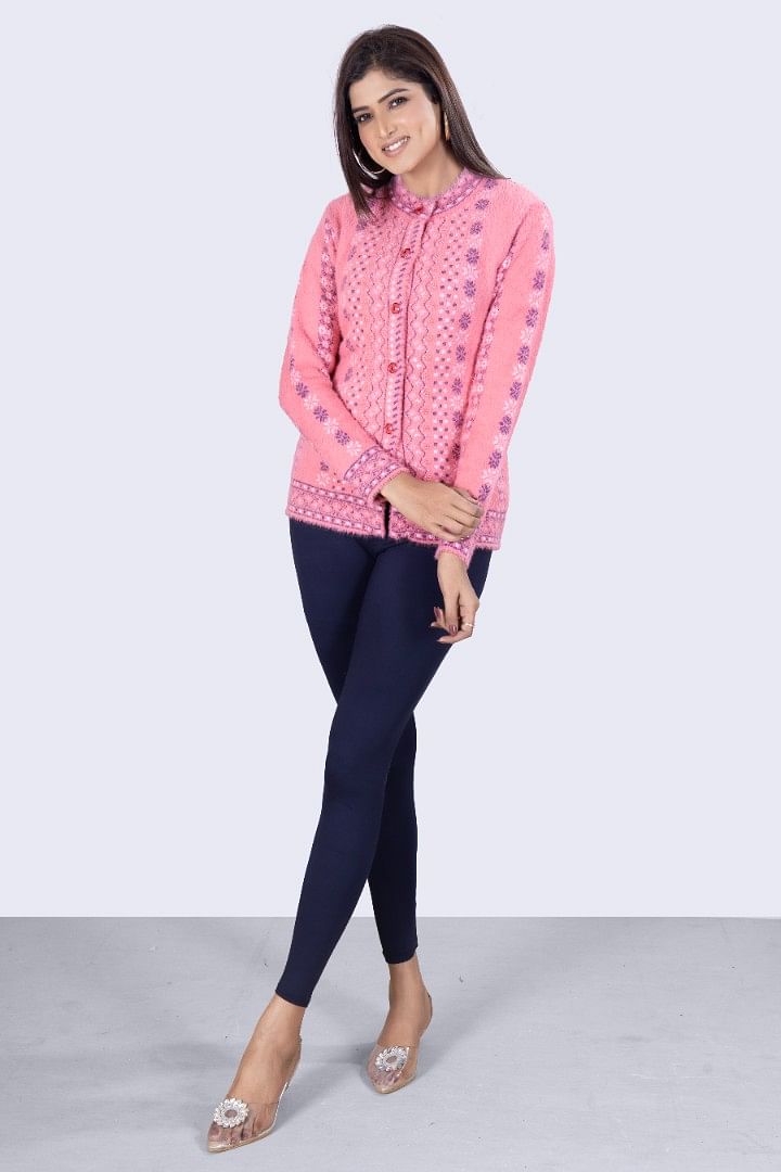 Authenzaa Women Cardigan WCMC008 Pink 