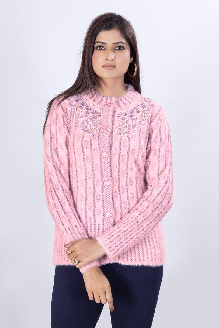 Authenzaa Women Cardigan WCMC031 Pink 