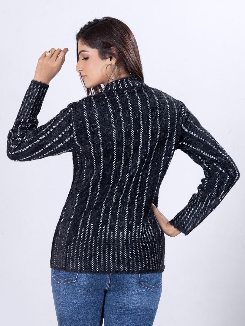 Authenzaa Women Cardigan WCMC025 Black 