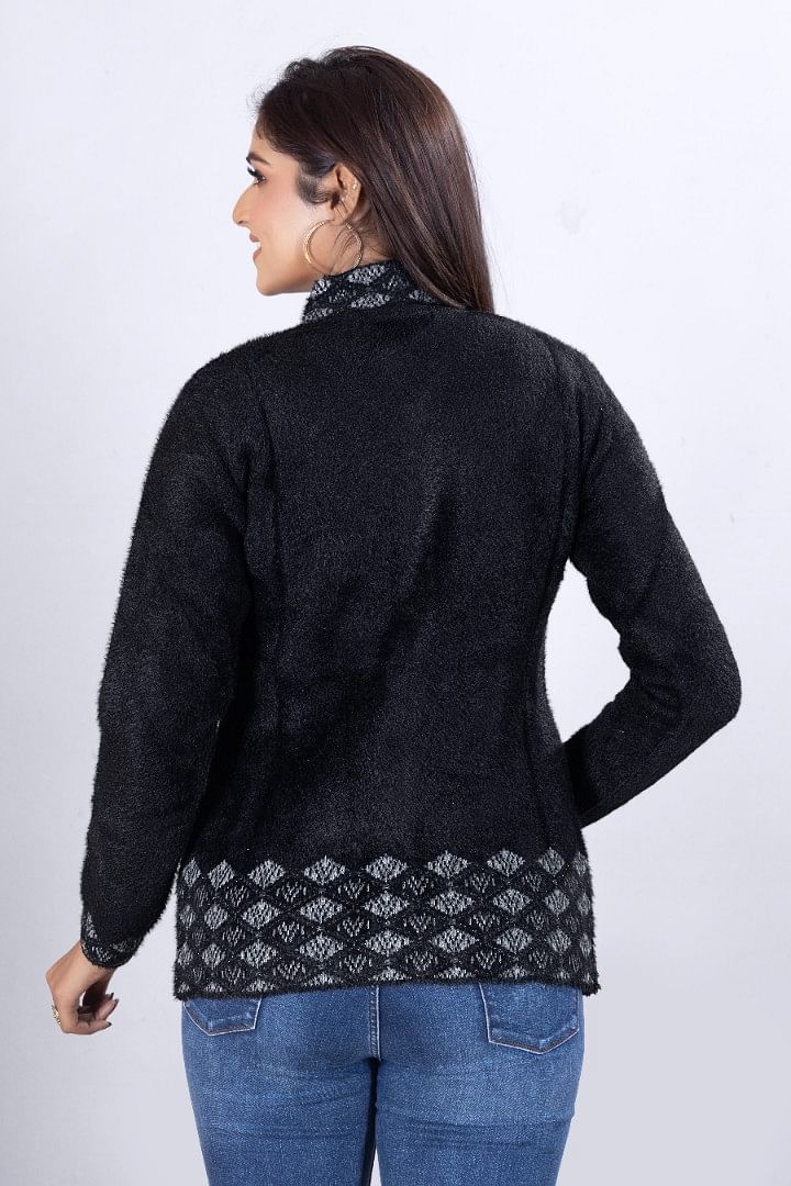 Authenzaa Women Cardigan WCMC030 Black 